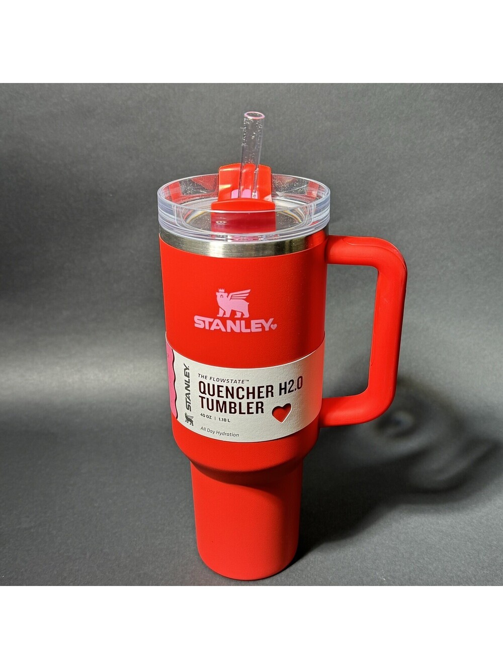 Stanley Valentine’s Day Red Heart 40oz Quencher H2.0 Tumbler – Target Exclusive